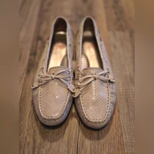 Marc Joseph NY "Cypress Hill" Sand Snake Embosed Leather Loafers Size 7